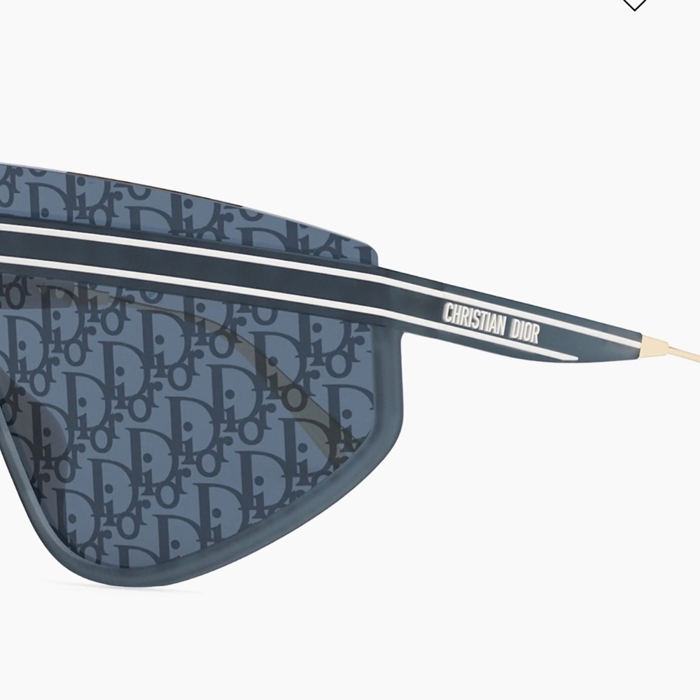 🔥 Dior Club M2U 31B8 Sunglasses Blue Gold Monogram Shield Mask Authentic 🔥 - Picture 10 of 11